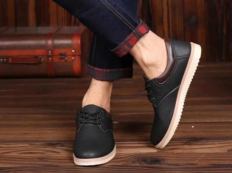 Mens Casual Shoes Waterproof Anti Slip Cargo Shoes Outdoor Lace up Round Toe New