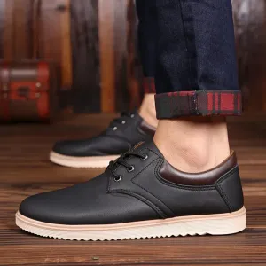 Mens Casual Shoes Waterproof Anti Slip Cargo Shoes Outdoor Lace up Round Toe New