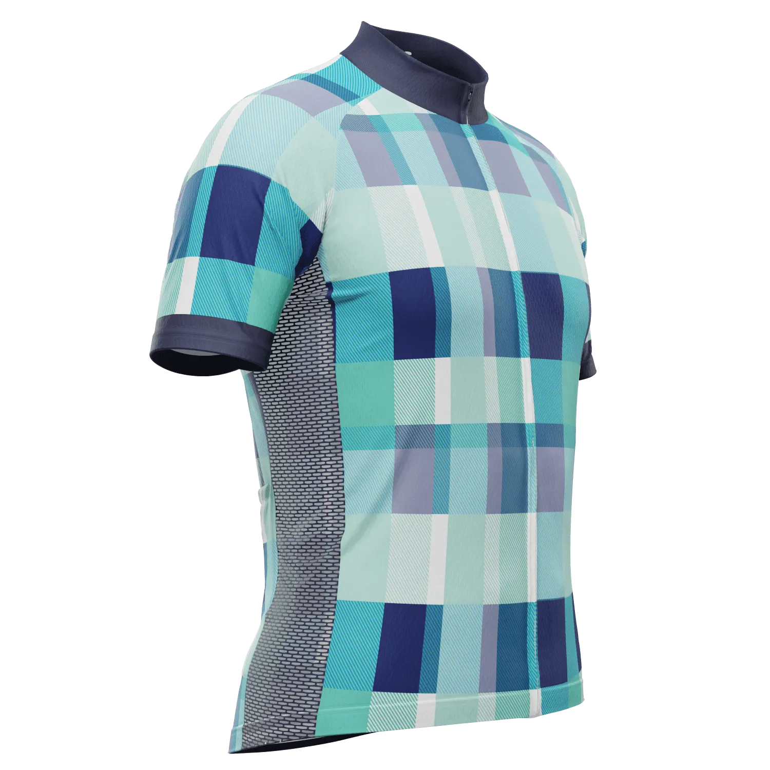 Men's Classic Tartan Short Sleeve Cycling Jersey