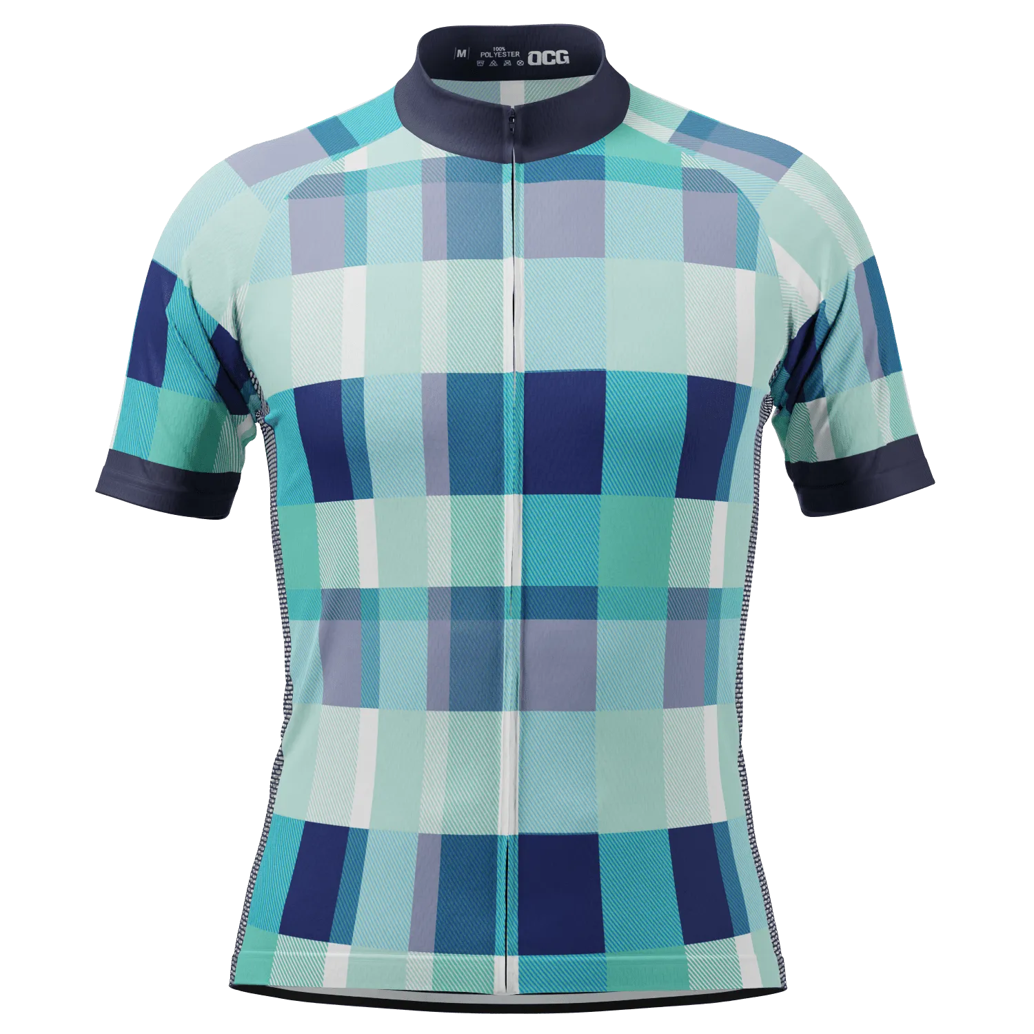 Men's Classic Tartan Short Sleeve Cycling Jersey
