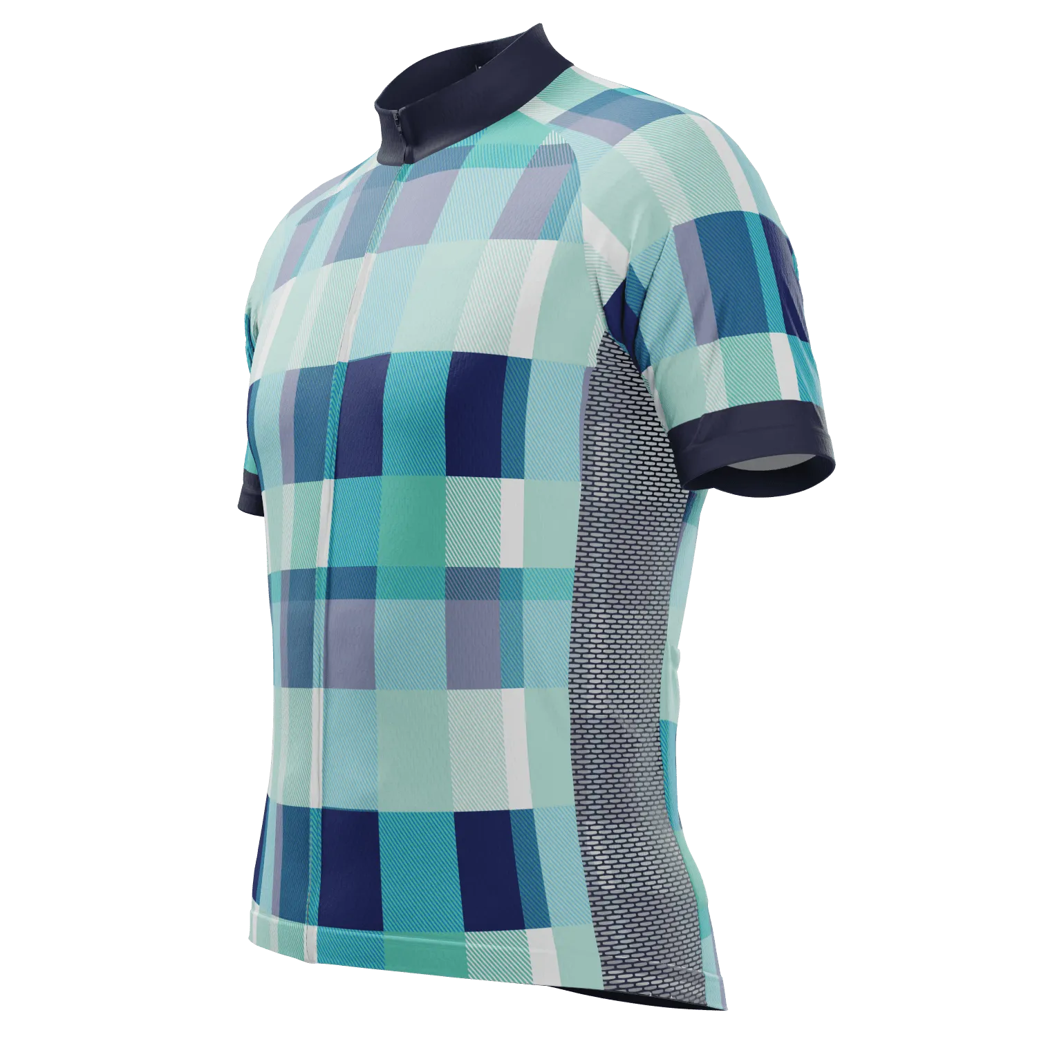 Men's Classic Tartan Short Sleeve Cycling Jersey