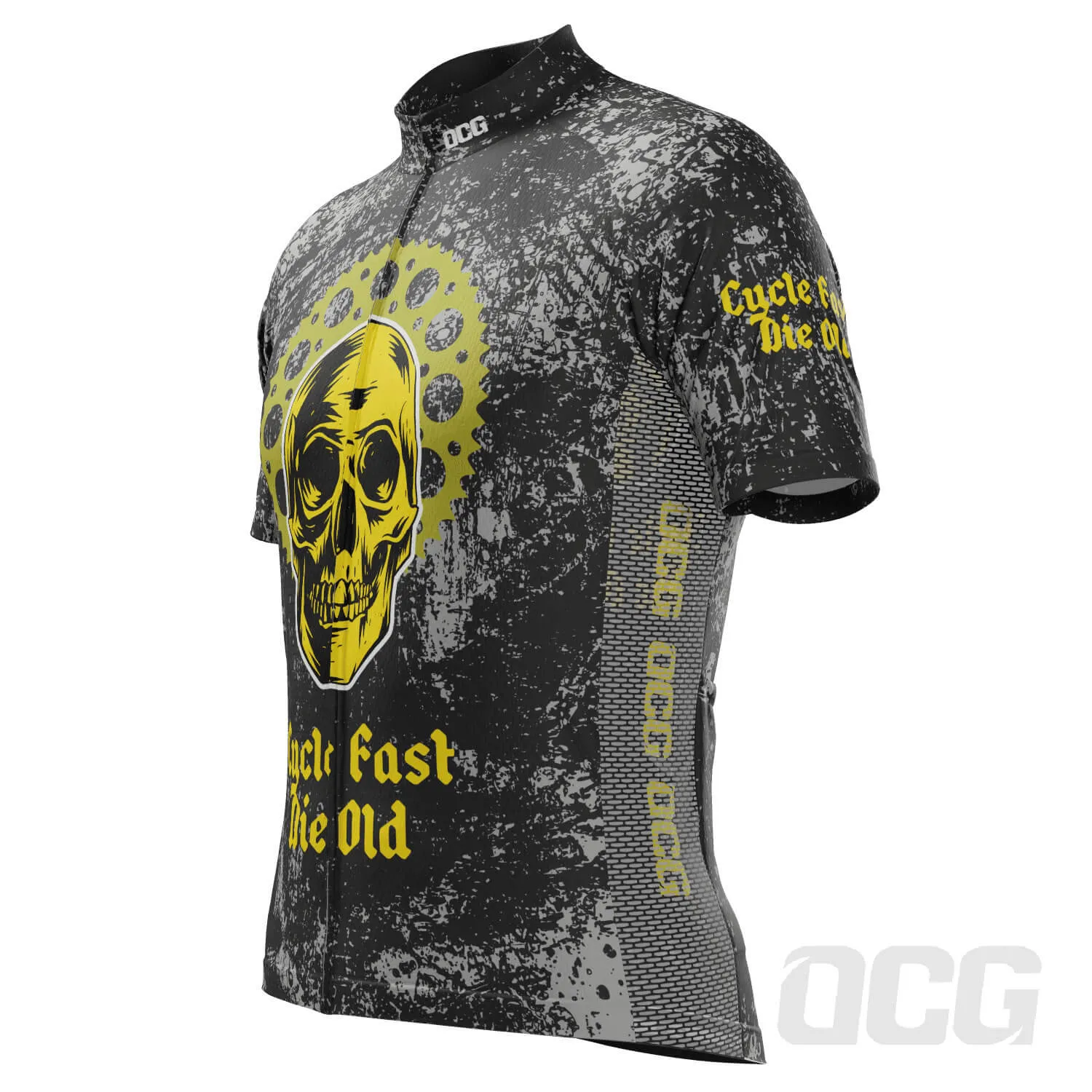 Men's Cycle Fast Die Old Short Sleeve Cycling Jersey