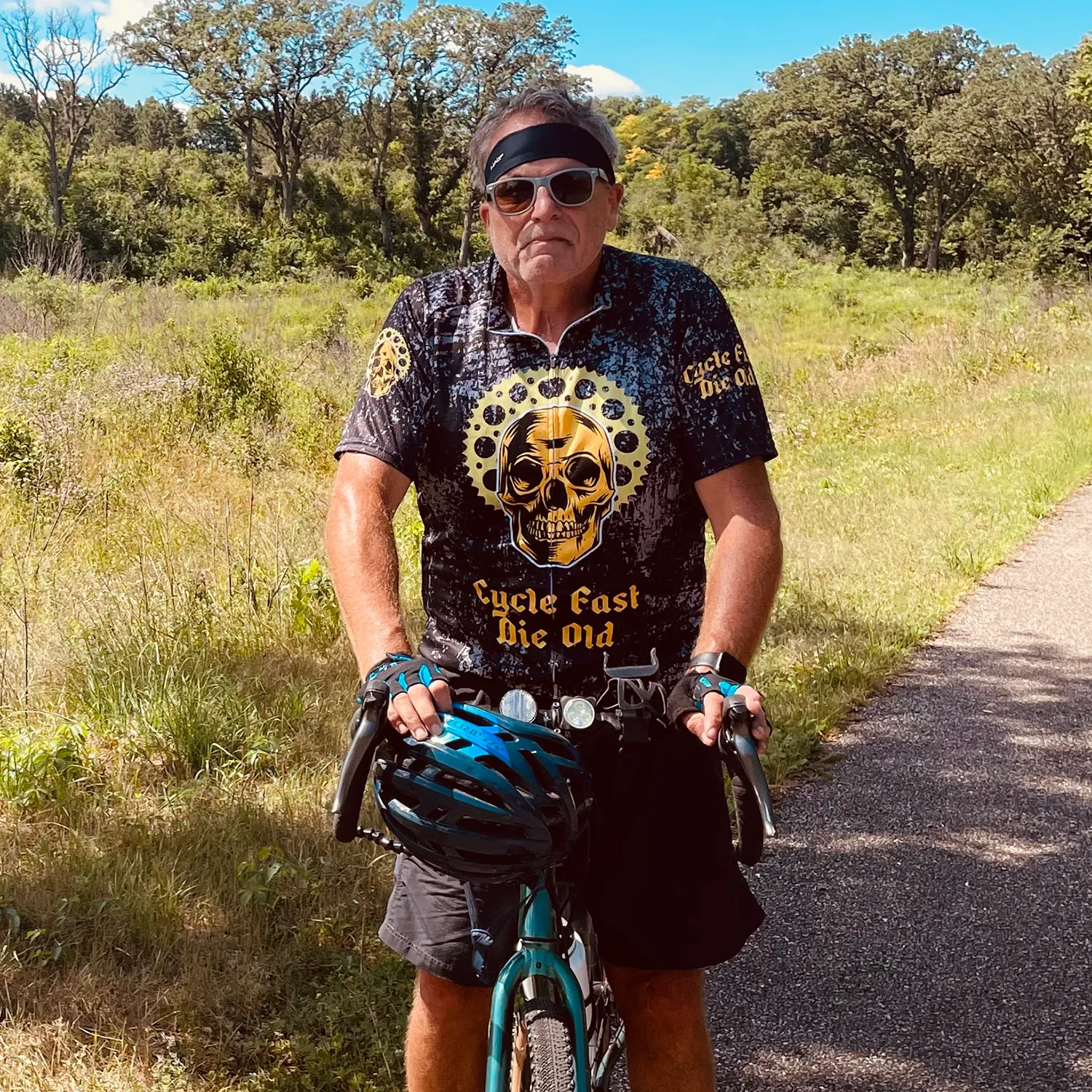 Men's Cycle Fast Die Old Short Sleeve Cycling Jersey