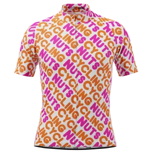 Men's Cycling Nuts Lettering Short Sleeve Cycling Jersey