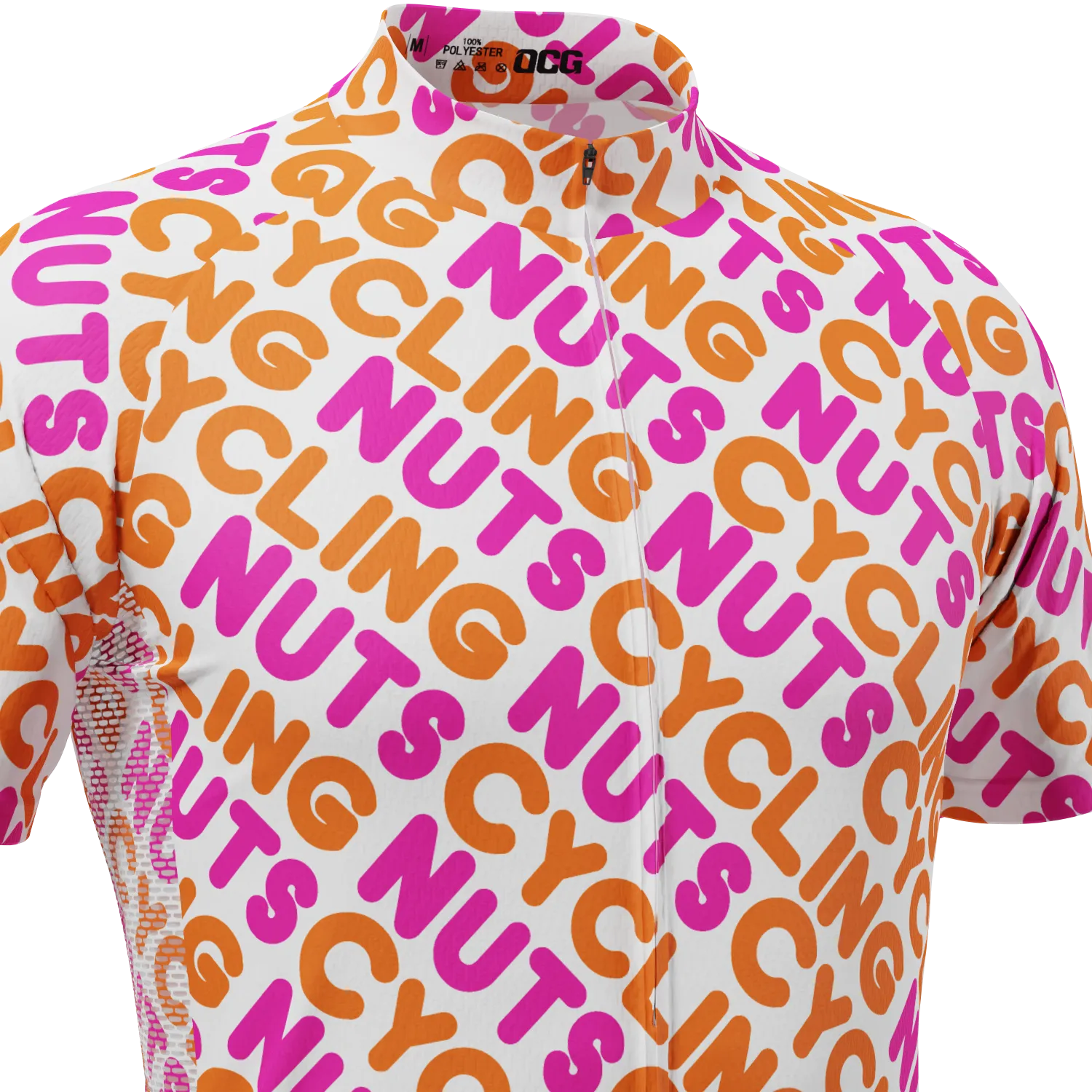 Men's Cycling Nuts Lettering Short Sleeve Cycling Jersey