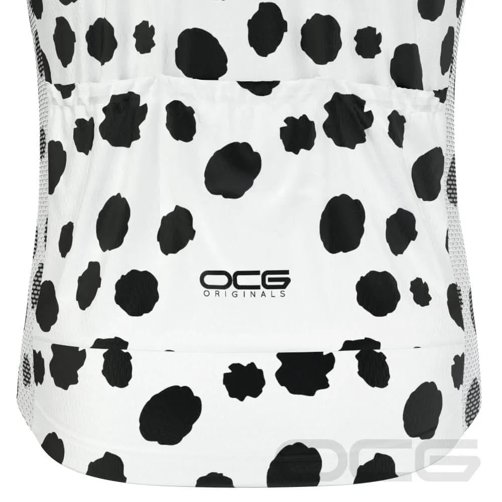 Men's Dalmatian Dog Short Sleeve Cycling Jersey