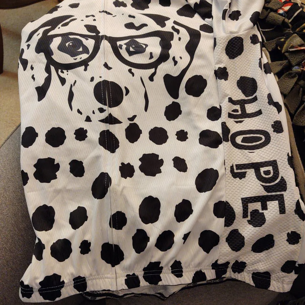 Men's Dalmatian Dog Short Sleeve Cycling Jersey