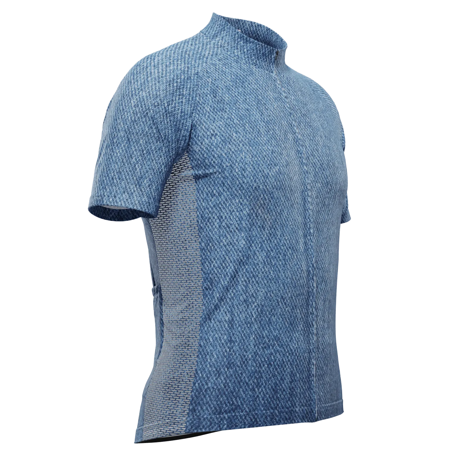Men's Denim Short Sleeve Cycling Jersey