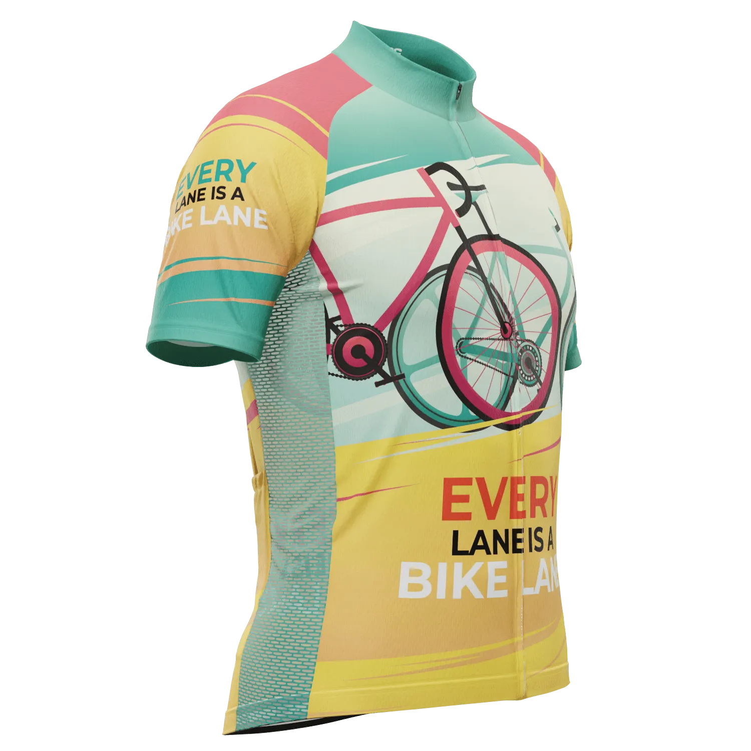 Men's Every Lane Is A Bike Lane Short Sleeve Cycling Jersey