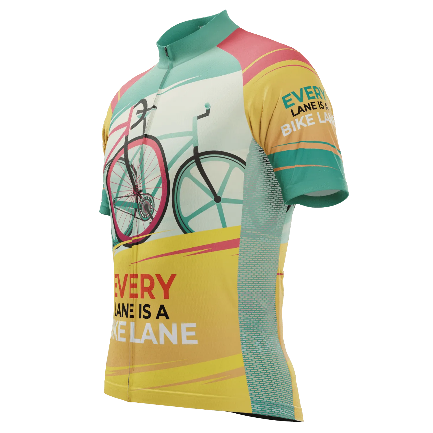 Men's Every Lane Is A Bike Lane Short Sleeve Cycling Jersey