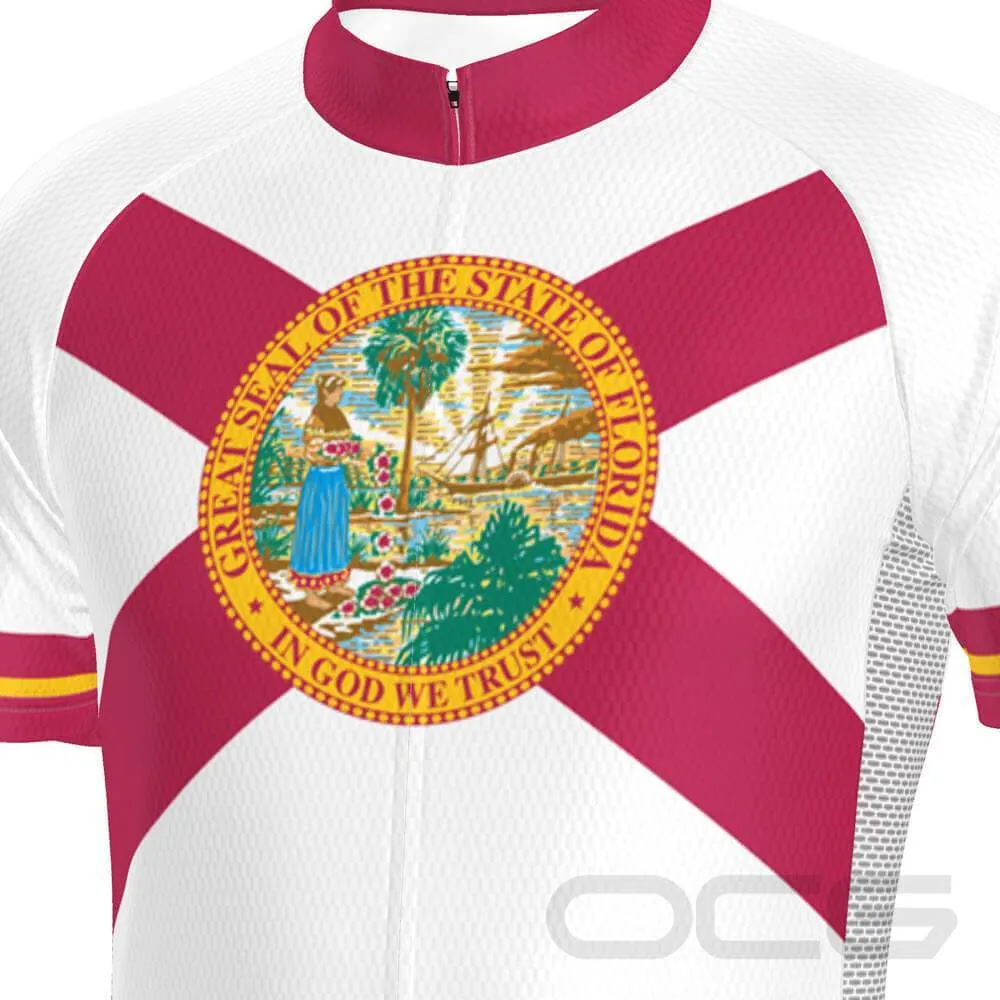 Men's Florida US State Icon Short Sleeve Cycling Jersey