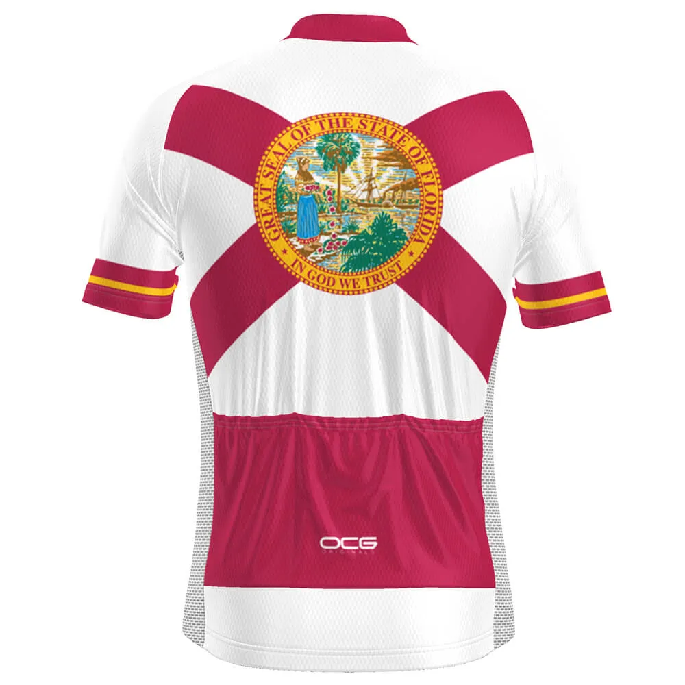 Men's Florida US State Icon Short Sleeve Cycling Jersey