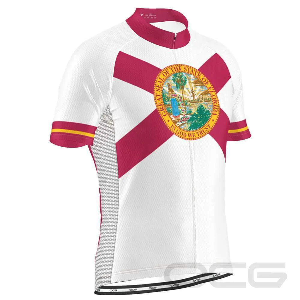 Men's Florida US State Icon Short Sleeve Cycling Jersey