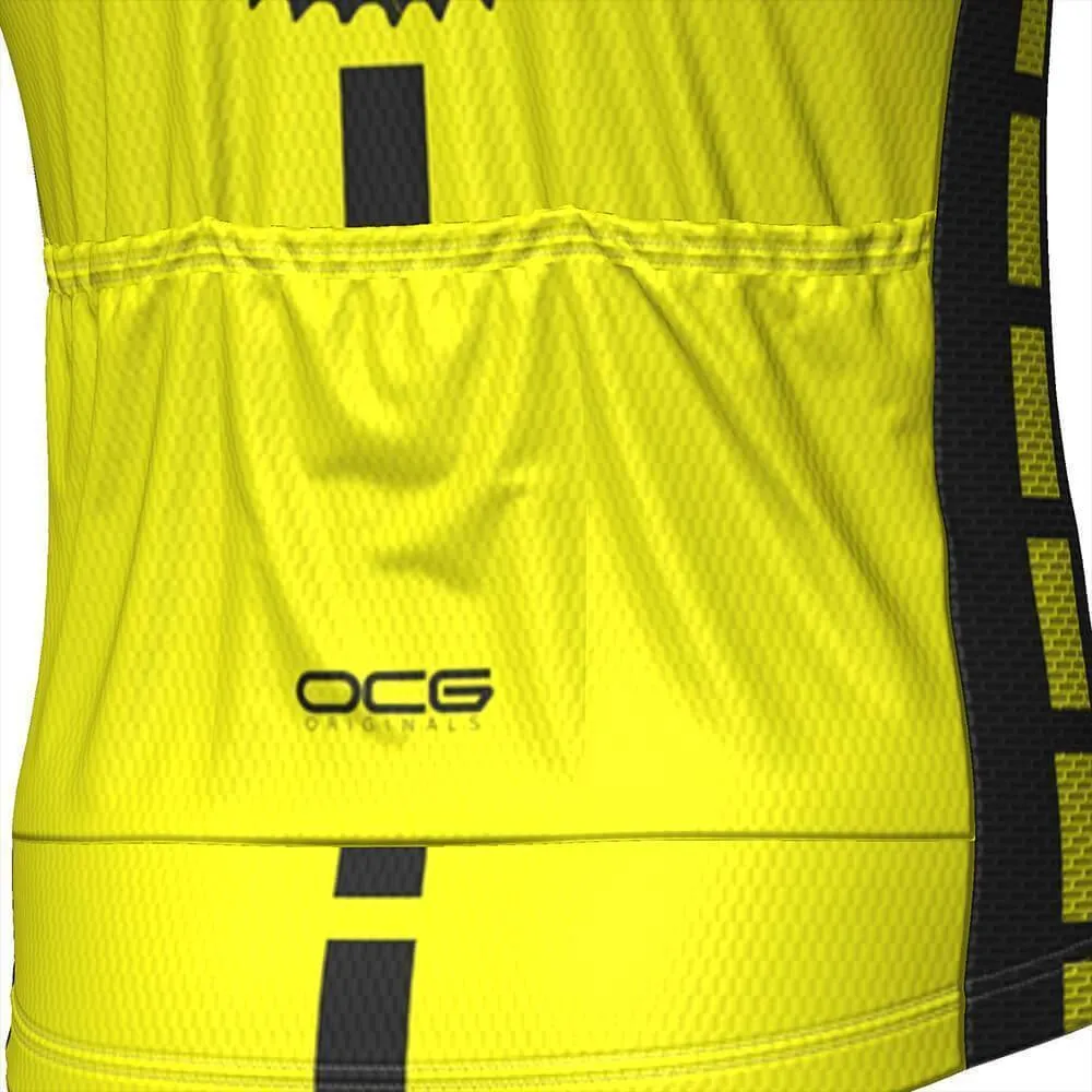 Men's High Viz Safety One Less Car Short Sleeve Cycling Jersey
