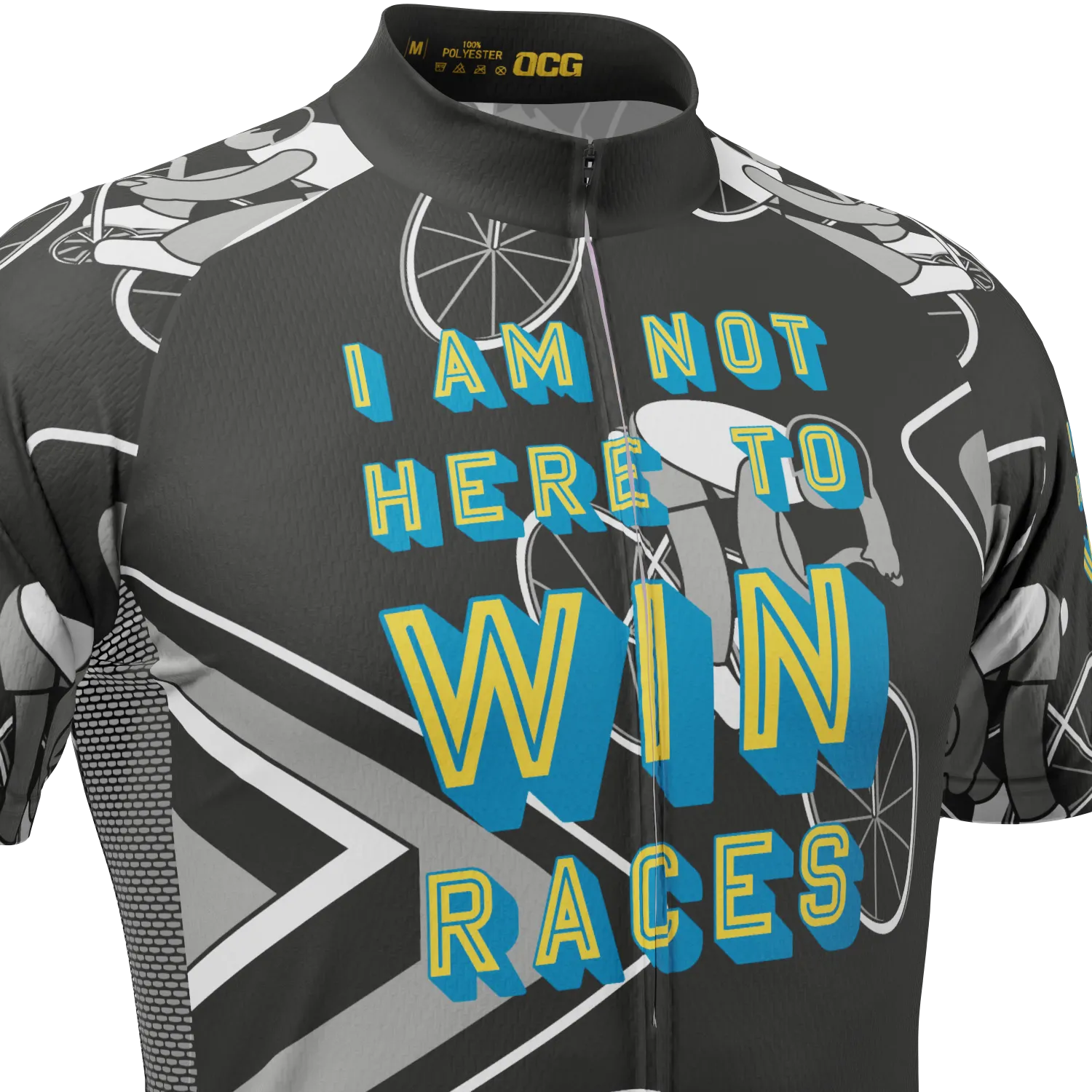 Men's I am Not Here To Win Races Short Sleeve Cycling Jersey