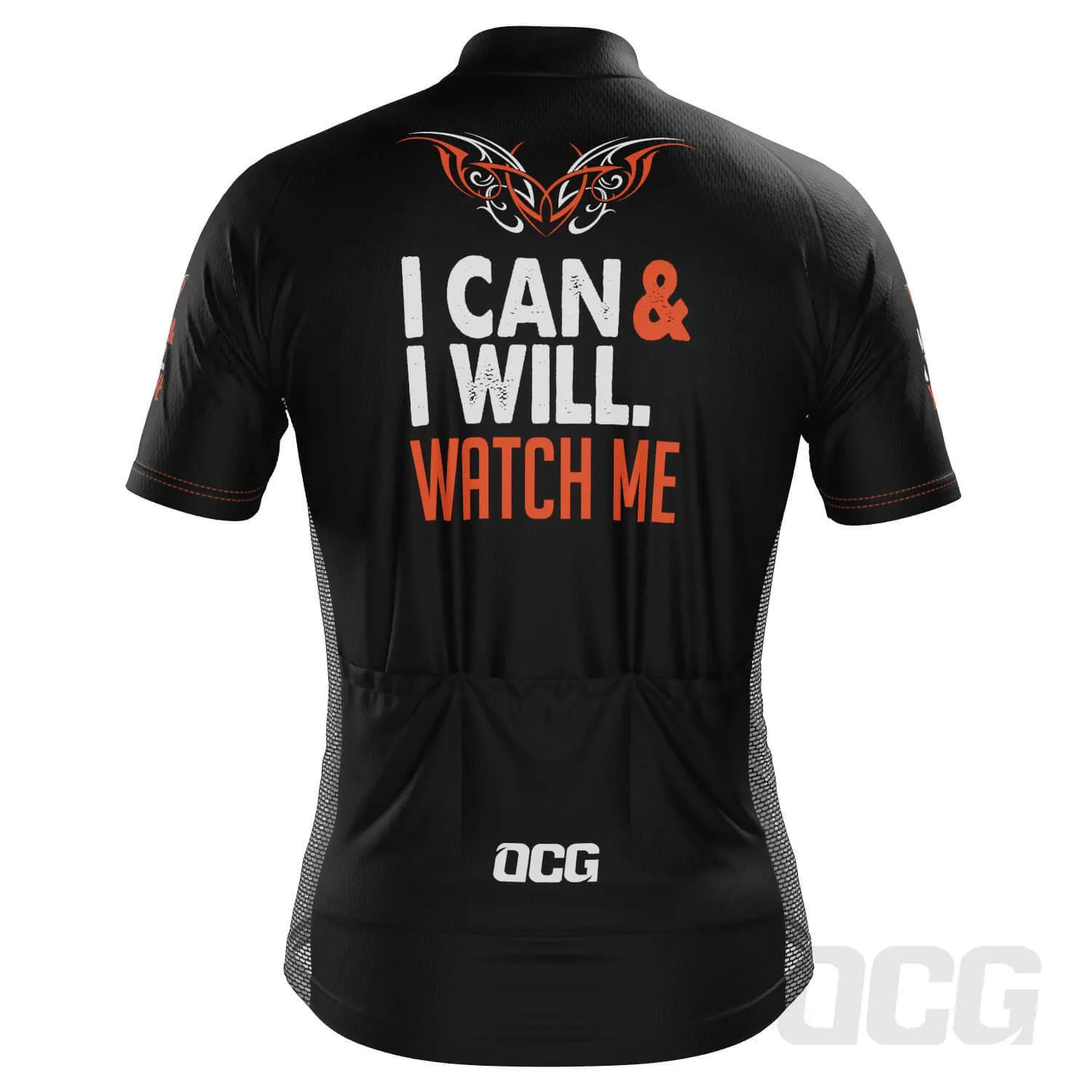 Men's I Can I Will. Watch Me Short Sleeve Cycling Jersey