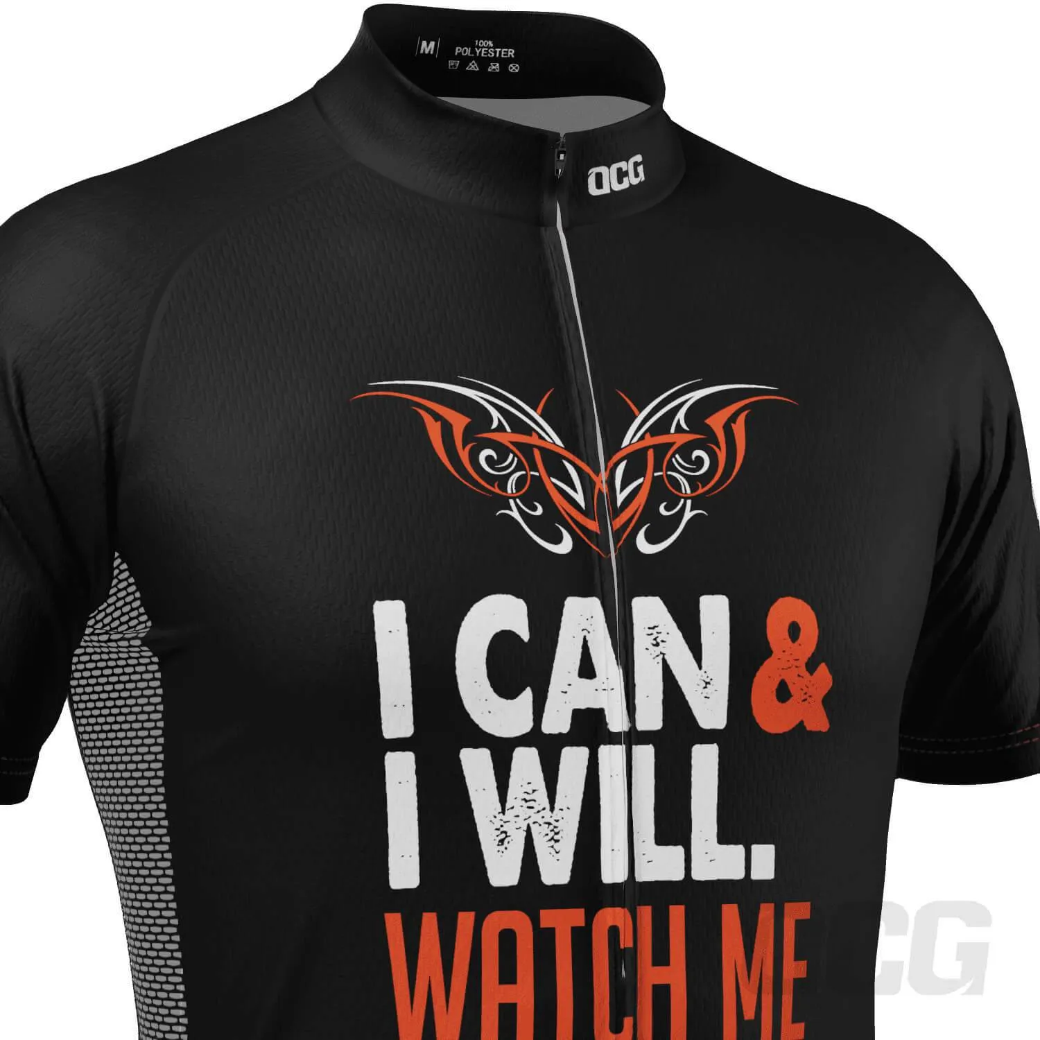 Men's I Can I Will. Watch Me Short Sleeve Cycling Jersey