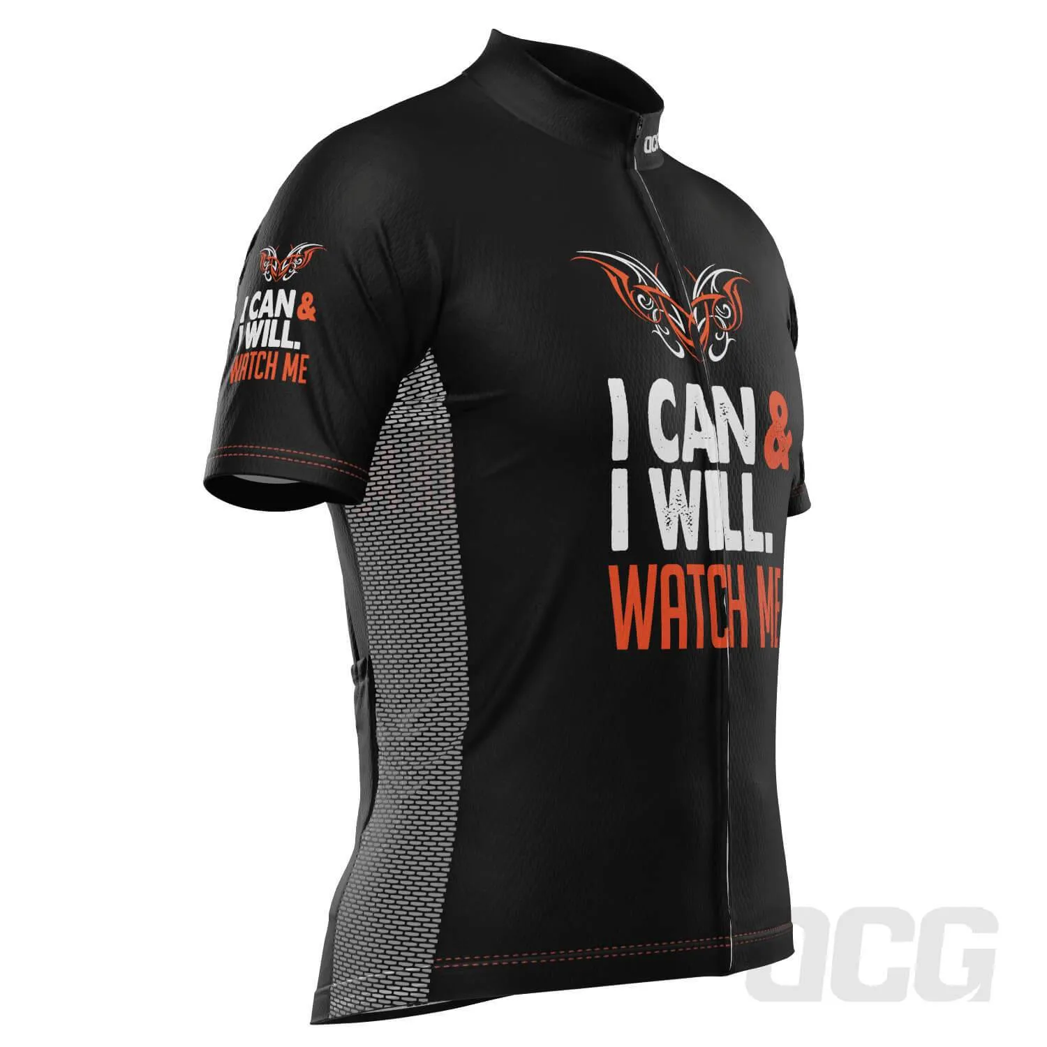 Men's I Can I Will. Watch Me Short Sleeve Cycling Jersey