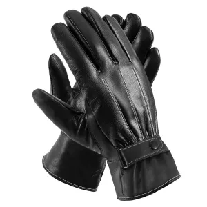 Men's Leather Winter Gloves Touchscreen