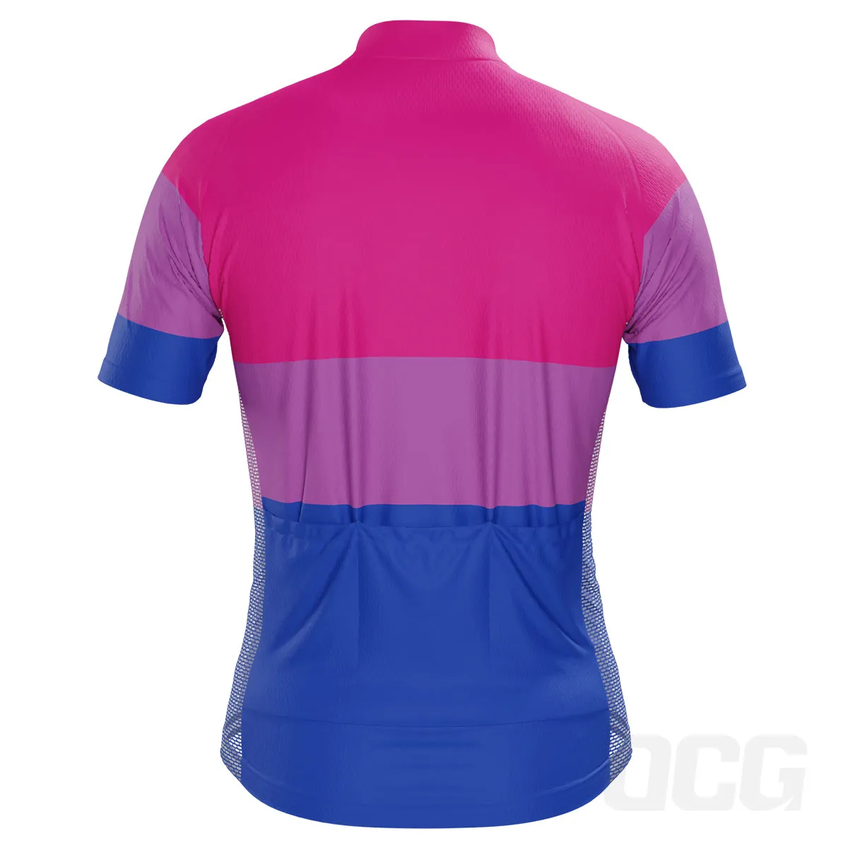 Men's LGBT Bisexual Pride Short Sleeve Cycling Jersey