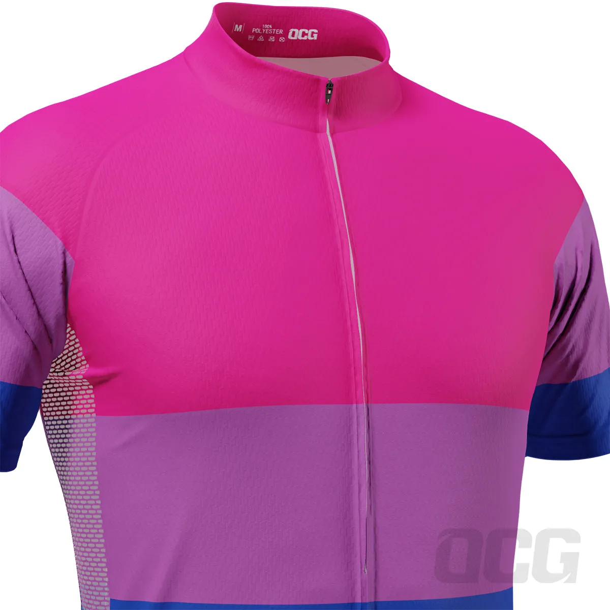 Men's LGBT Bisexual Pride Short Sleeve Cycling Jersey