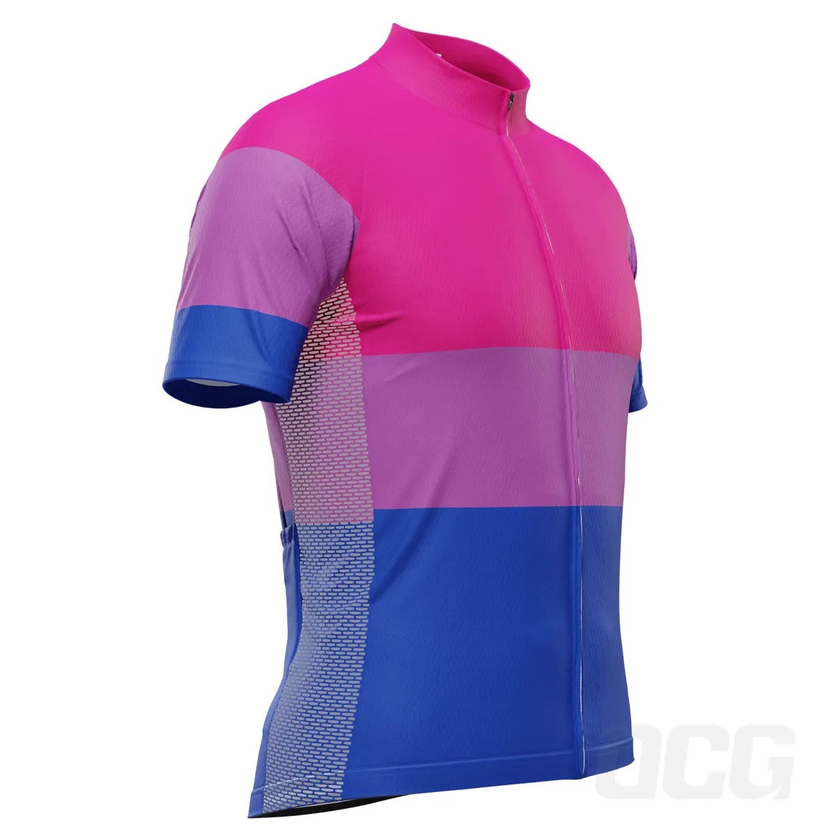 Men's LGBT Bisexual Pride Short Sleeve Cycling Jersey