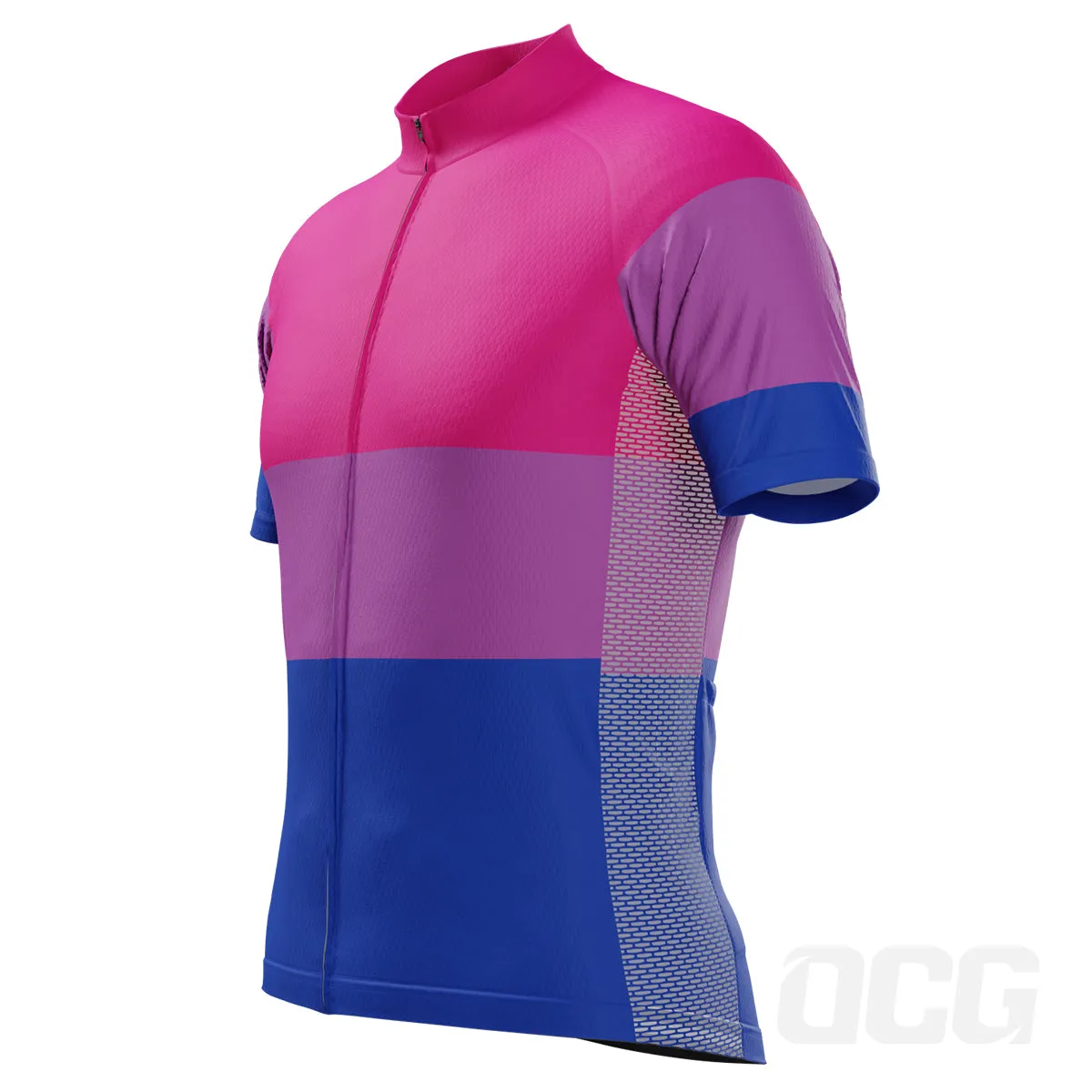 Men's LGBT Bisexual Pride Short Sleeve Cycling Jersey