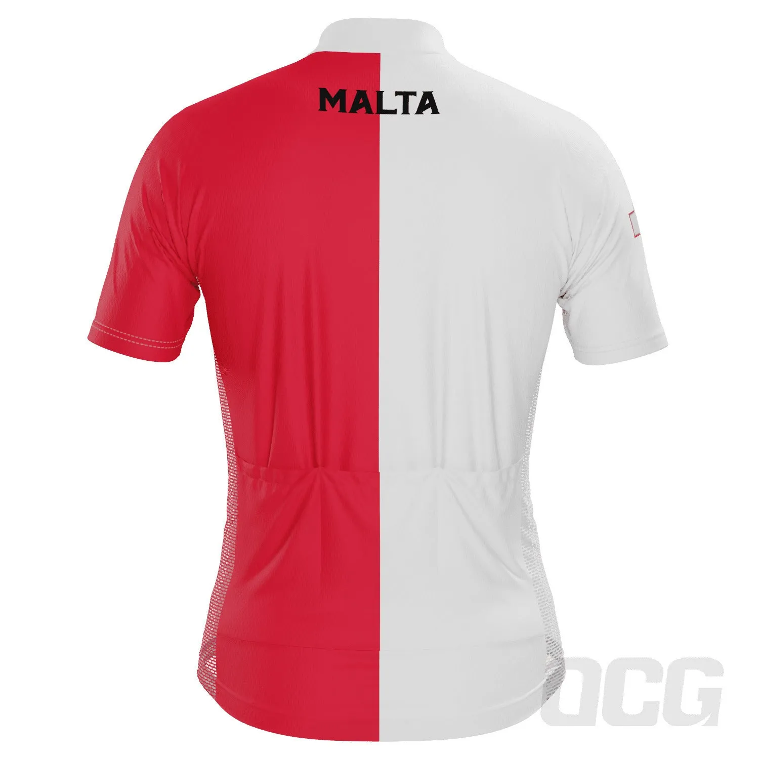 Men's Malta National Flag Short Sleeve Cycling Jersey