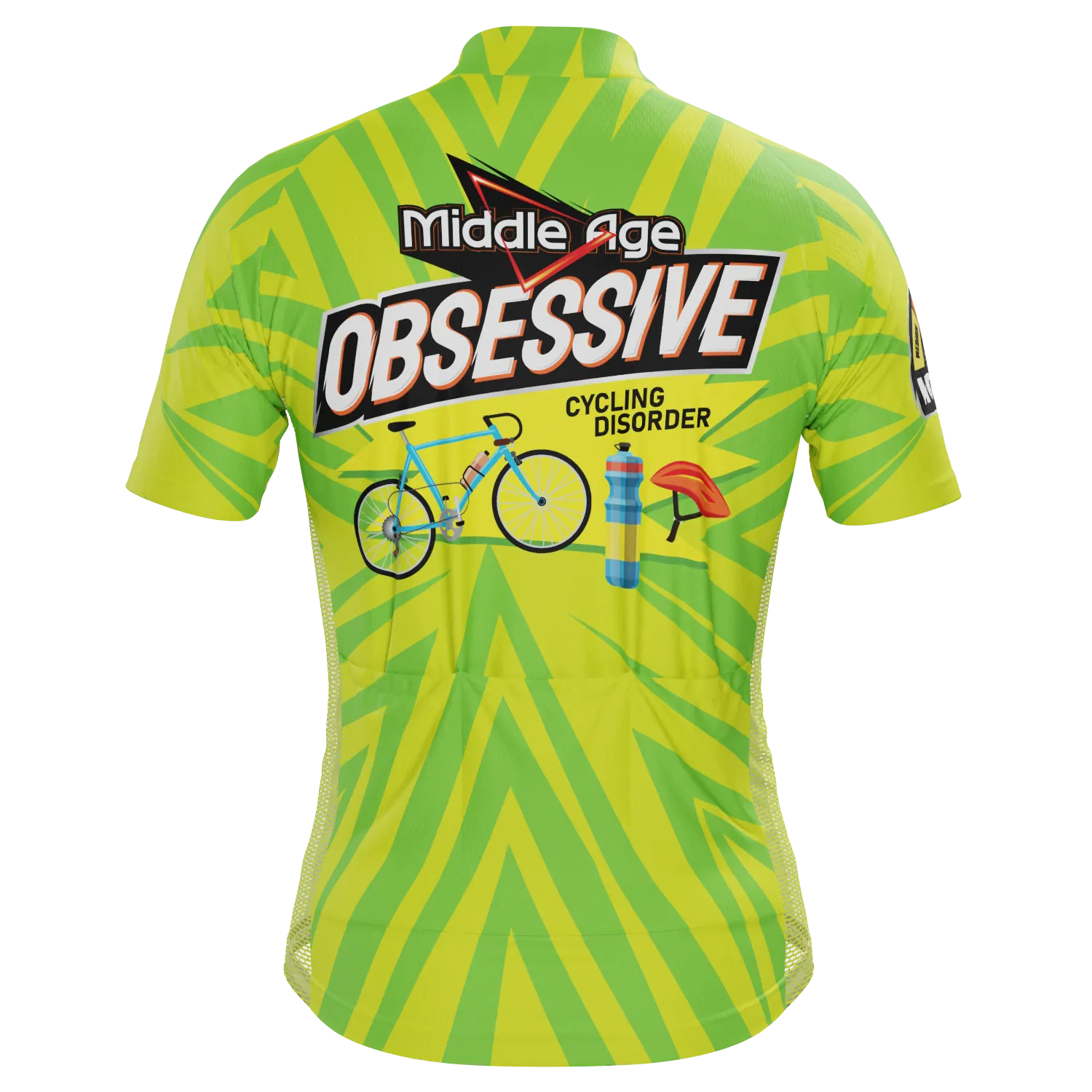 Men's Middle Age Obsessive Cycling Disorder Short Sleeve Cycling Jersey