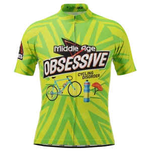 Men's Middle Age Obsessive Cycling Disorder Short Sleeve Cycling Jersey
