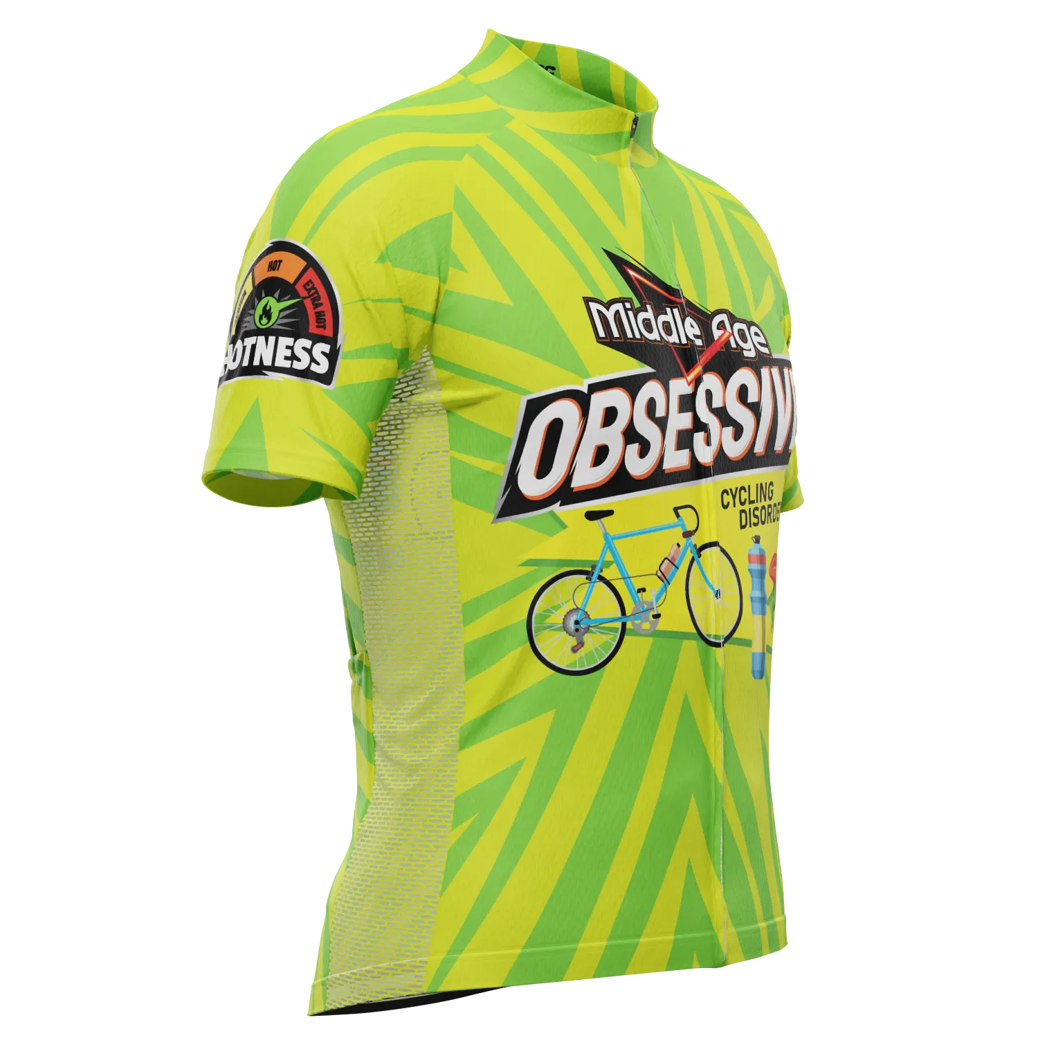 Men's Middle Age Obsessive Cycling Disorder Short Sleeve Cycling Jersey