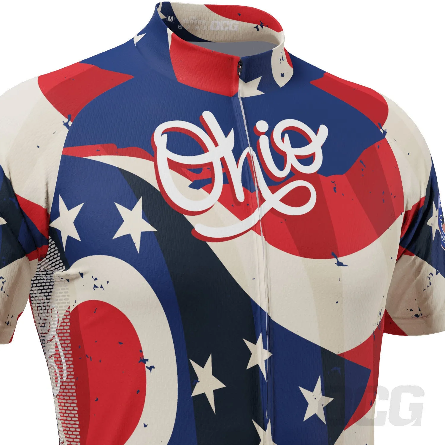 Men's Ohio US State Icon Short Sleeve Cycling Jersey