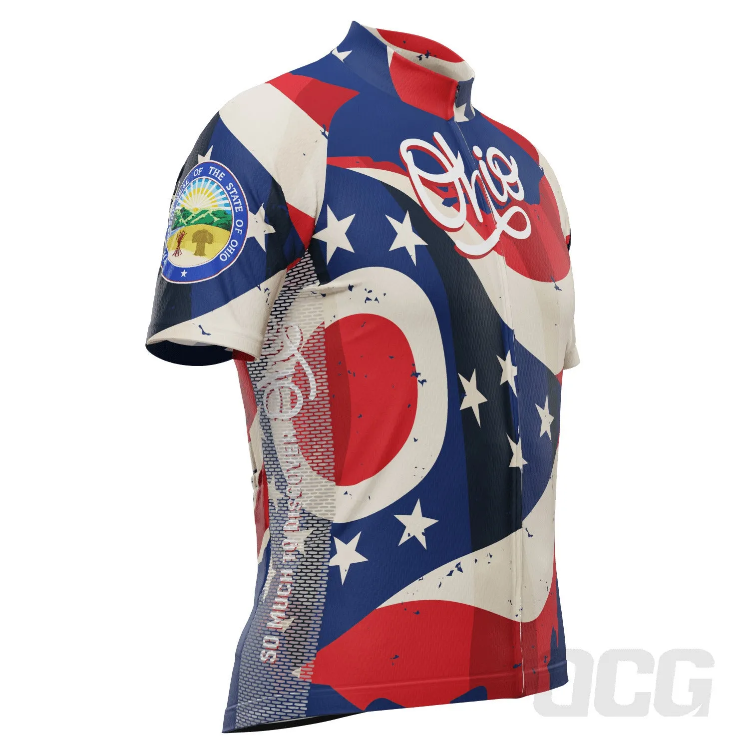 Men's Ohio US State Icon Short Sleeve Cycling Jersey