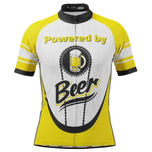 Men's Powered By Beer Short Sleeve Cycling Jersey