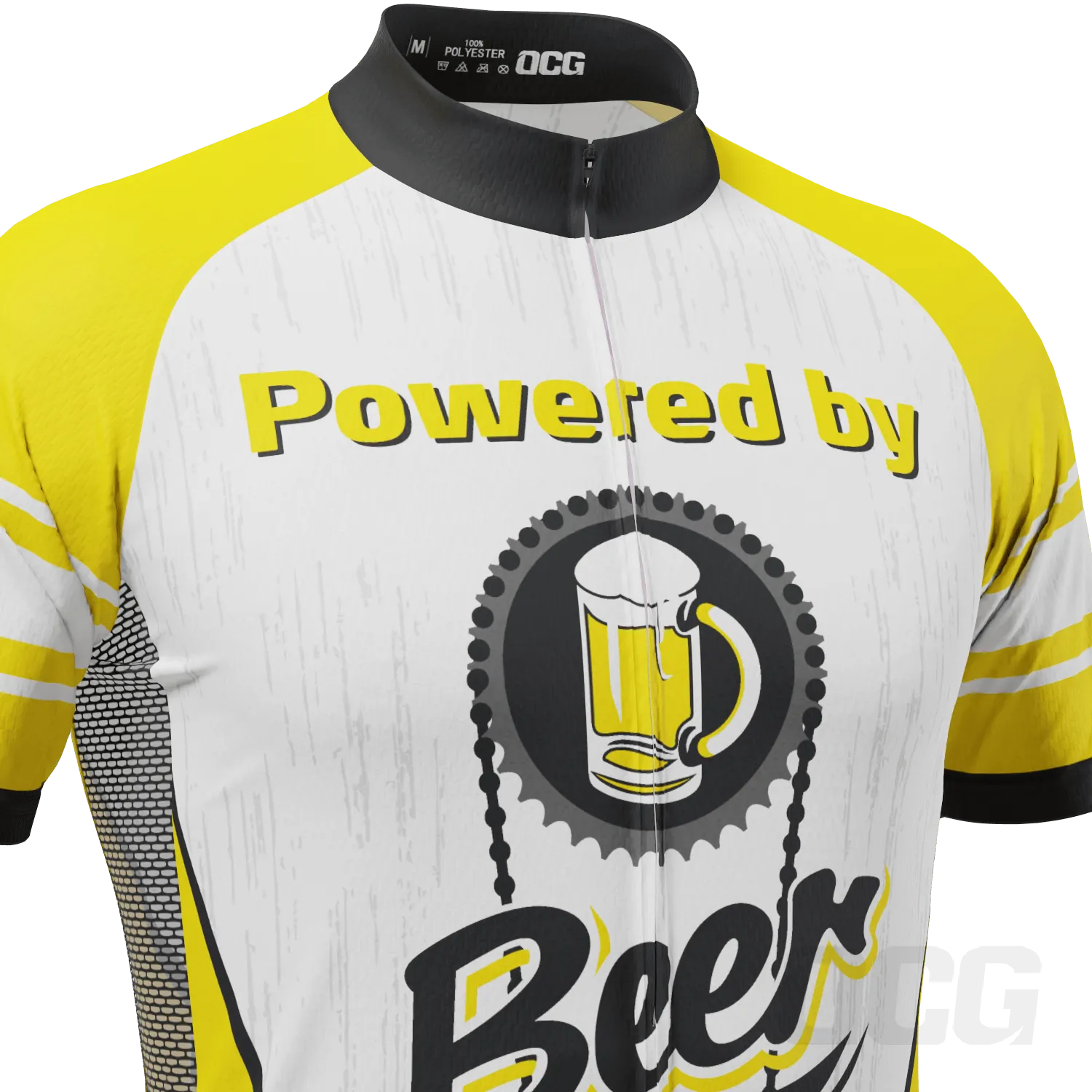 Men's Powered By Beer Short Sleeve Cycling Jersey