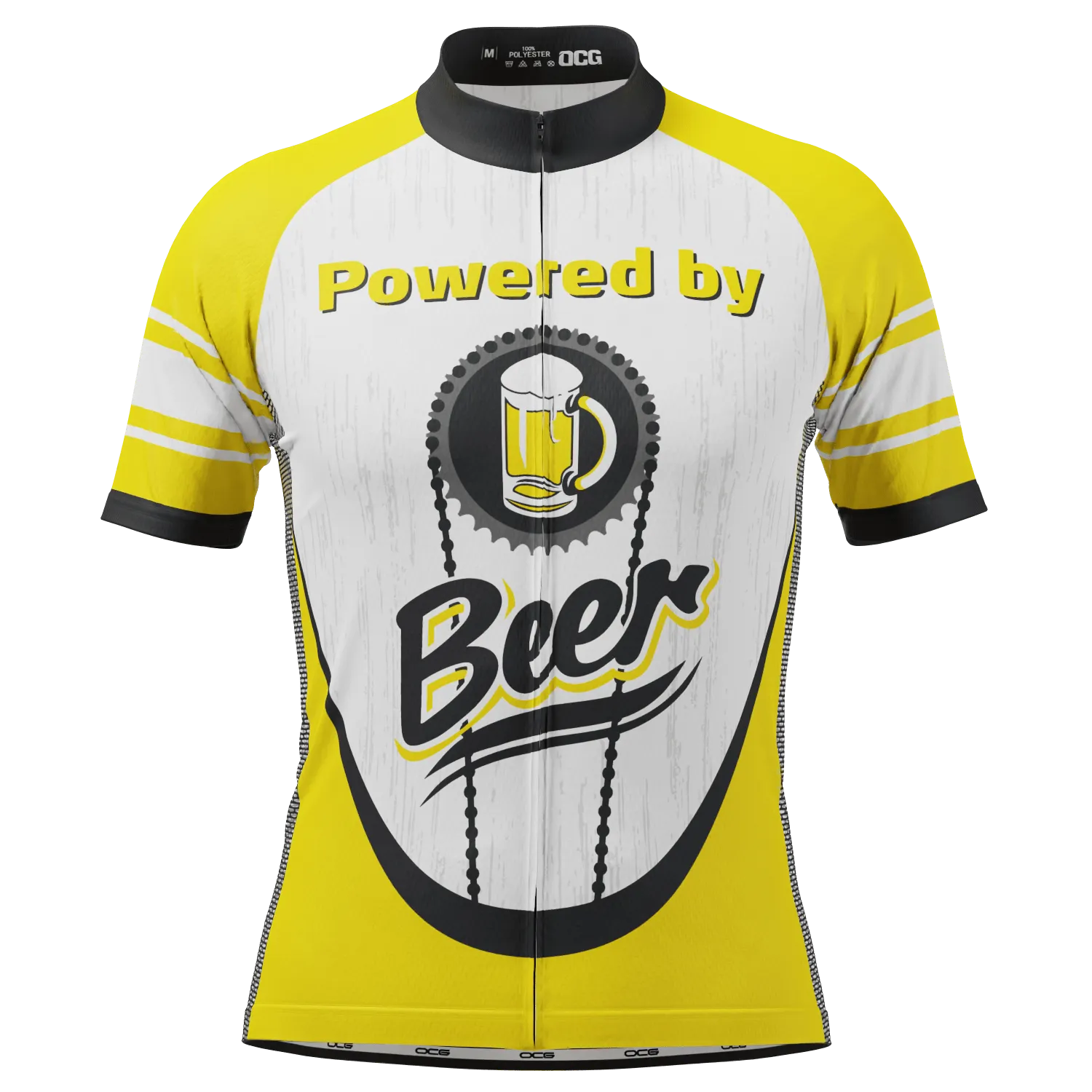 Men's Powered By Beer Short Sleeve Cycling Jersey