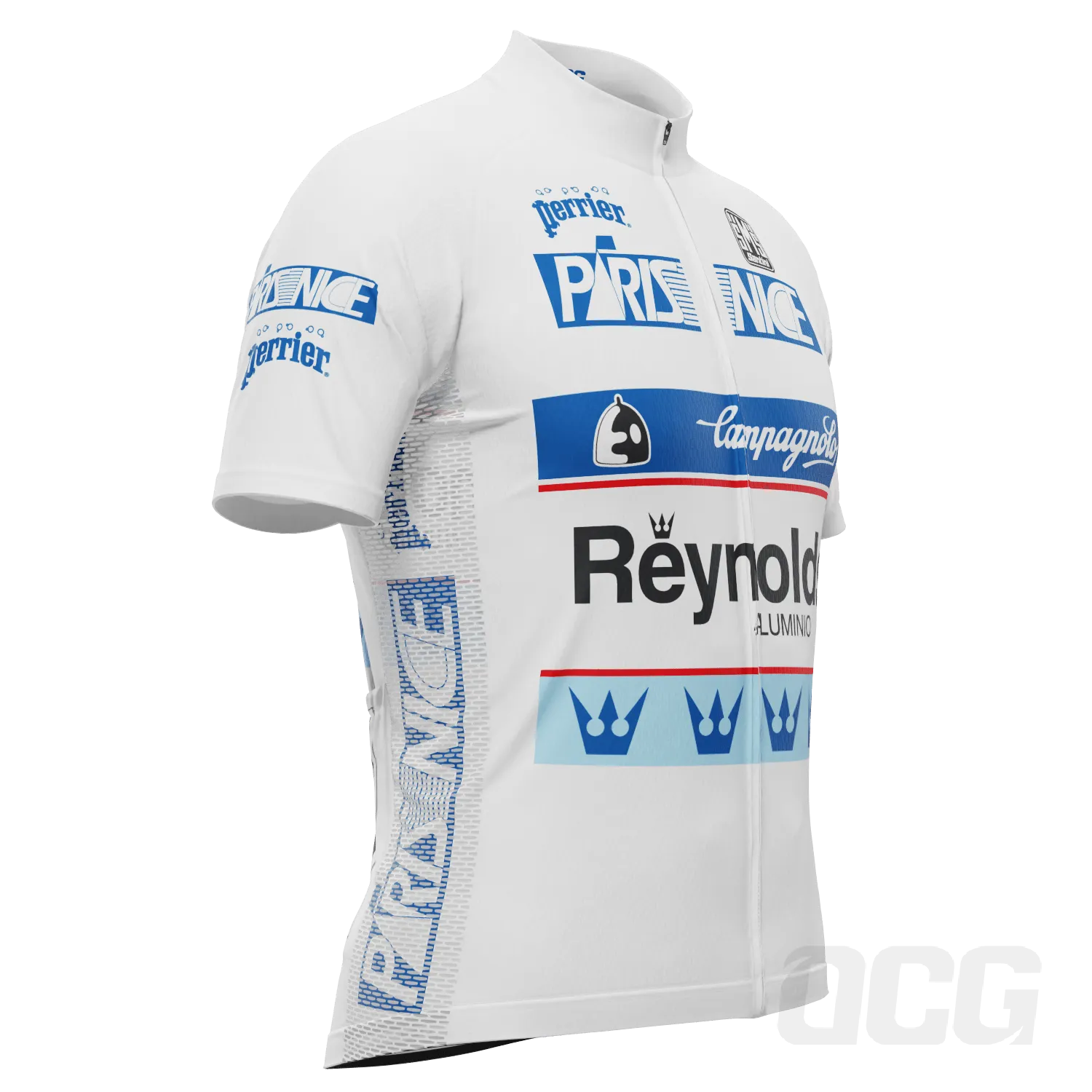 Men's Retro 1989 Miguel Indurain Paris Nice Leaders Short Sleeve Cycling Jersey