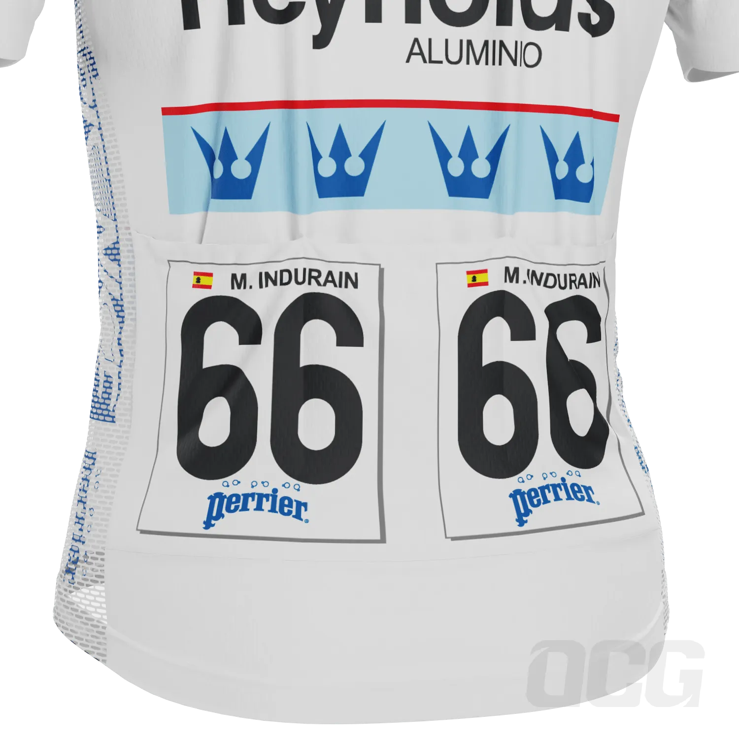Men's Retro 1989 Miguel Indurain Paris Nice Leaders Short Sleeve Cycling Jersey