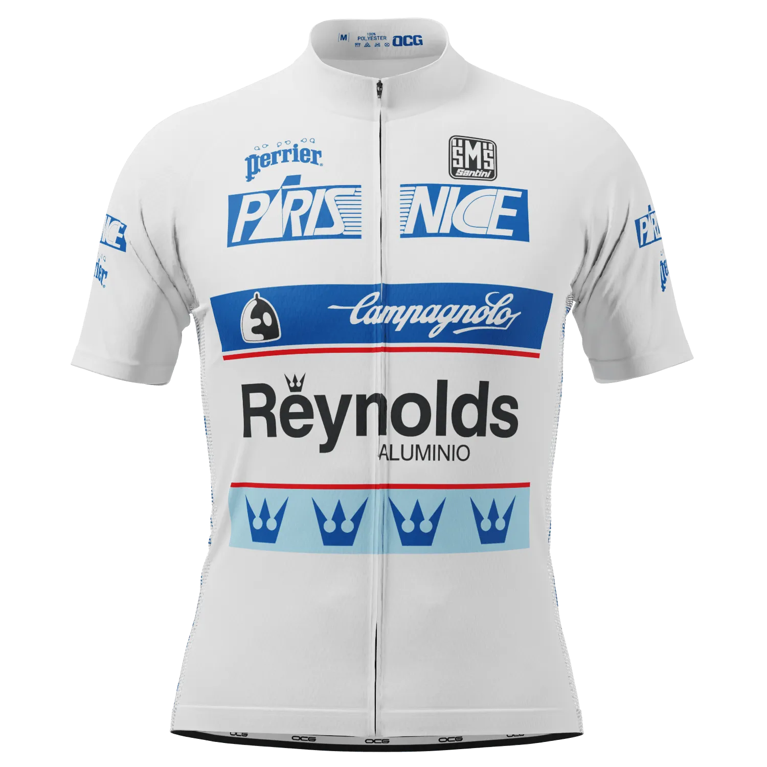 Men's Retro 1989 Miguel Indurain Paris Nice Leaders Short Sleeve Cycling Jersey