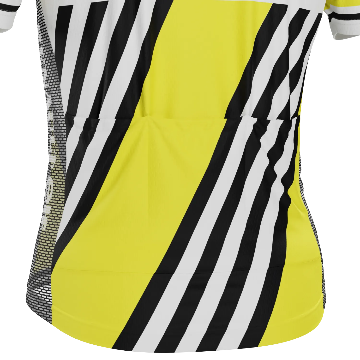 Men's Retro Auto Yellow Short Sleeve Cycling Jersey