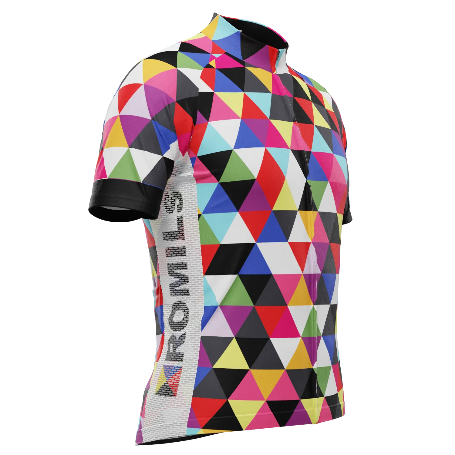Men's ROMILs High Viz Triangles Black Short Sleeve Cycling Jersey