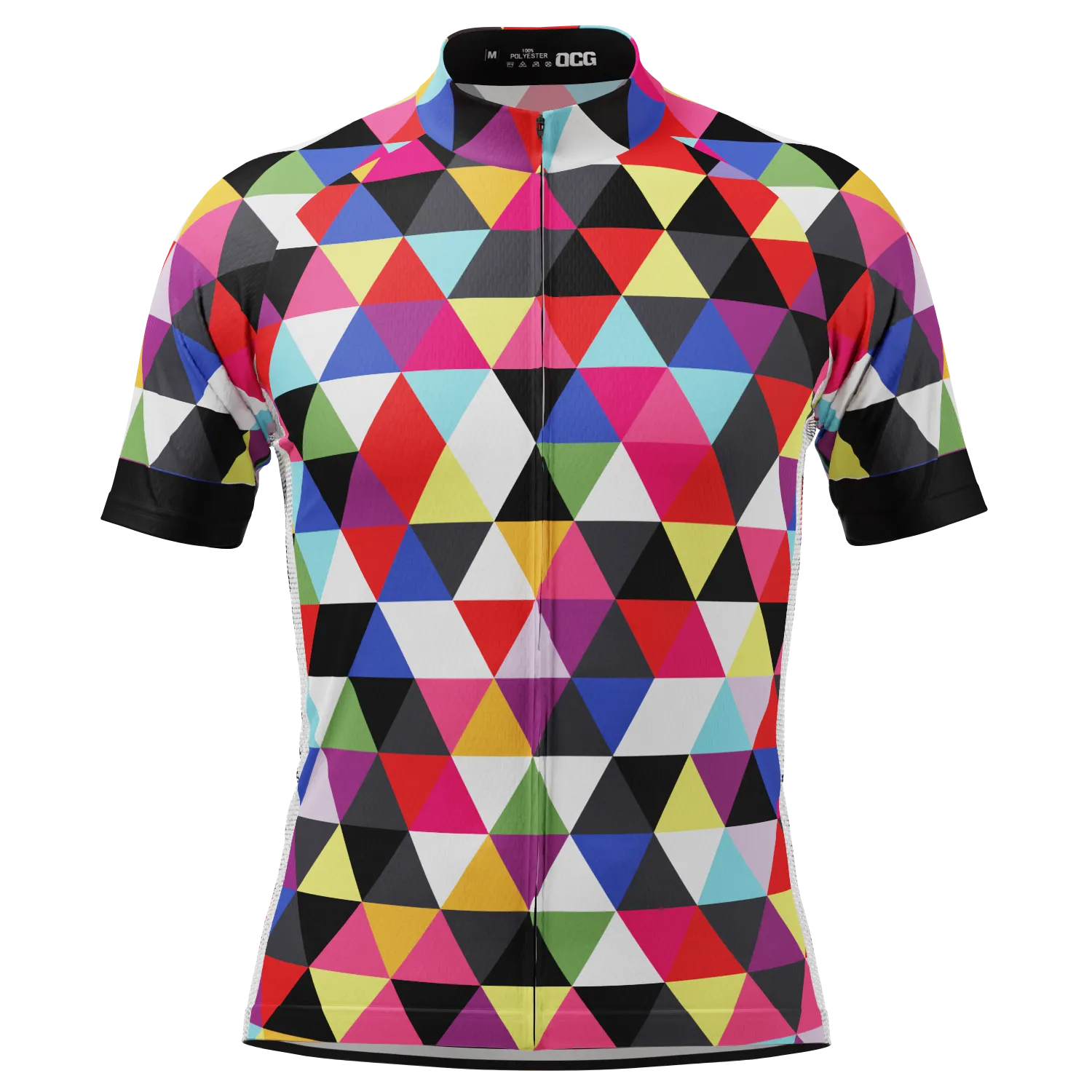 Men's ROMILs High Viz Triangles Black Short Sleeve Cycling Jersey