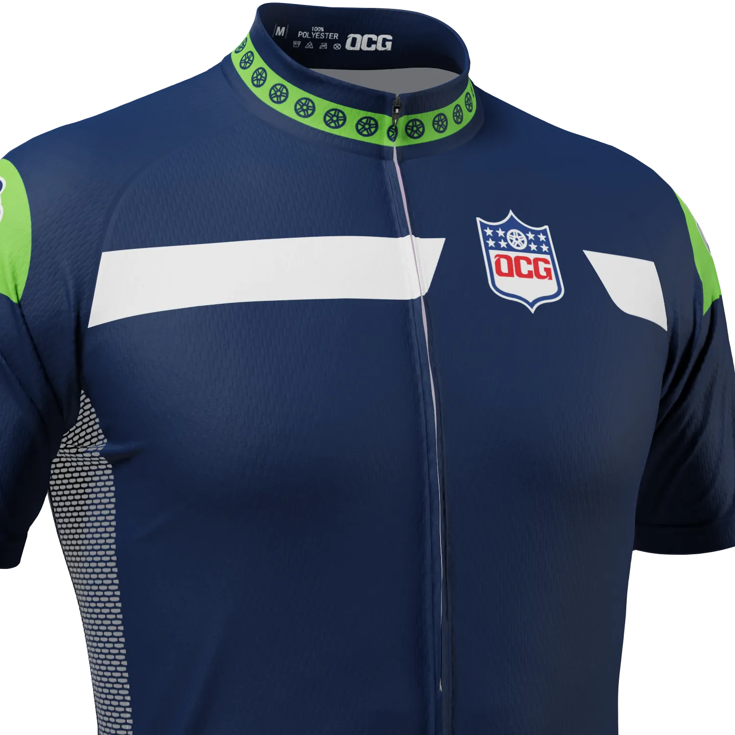 Men's Seattle Football Short Sleeve Cycling Jersey