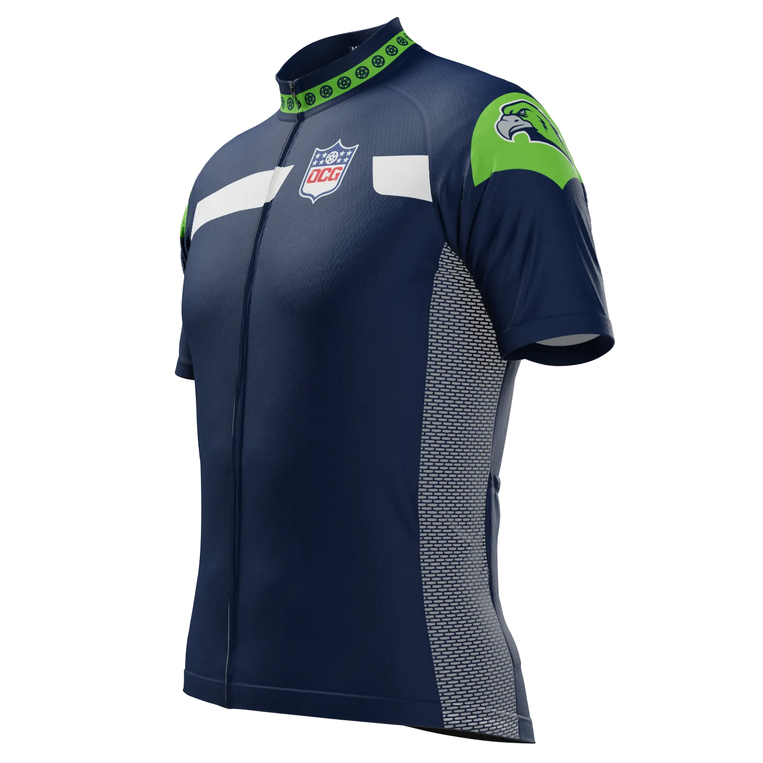 Men's Seattle Football Short Sleeve Cycling Jersey
