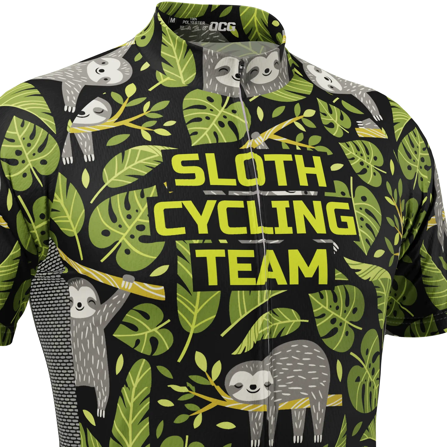 Men's Sloth Cycling Team Short Sleeve Cycling Jersey
