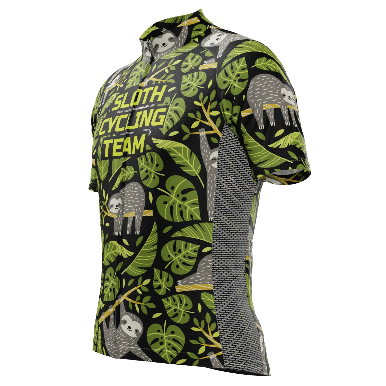 Men's Sloth Cycling Team Short Sleeve Cycling Jersey