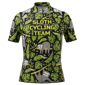 Men's Sloth Cycling Team Short Sleeve Cycling Jersey