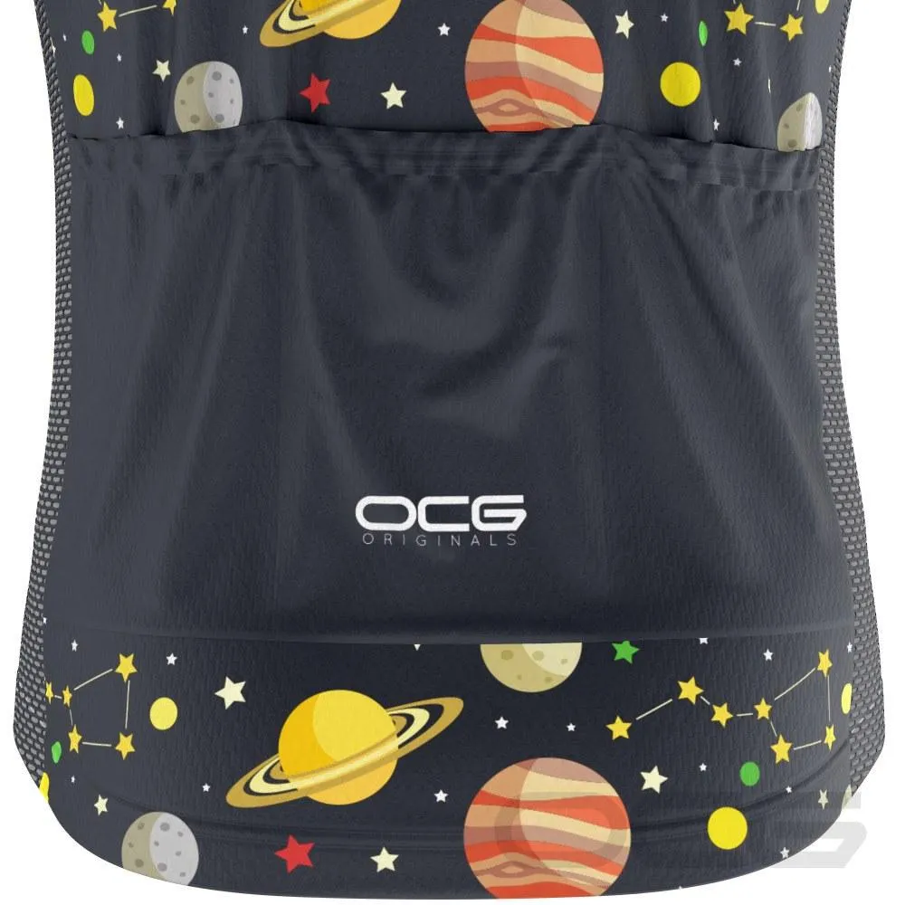Men's Solar System Planets Short Sleeve Cycling Jersey