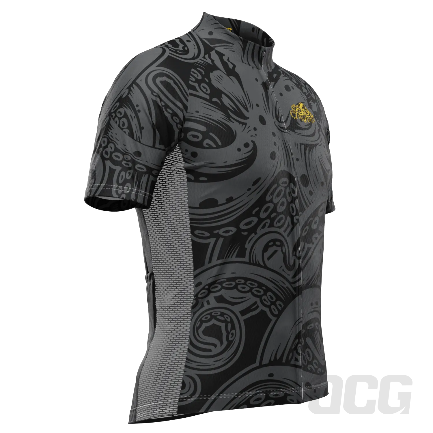 Men's The Black Octopus Short Sleeve Cycling Jersey