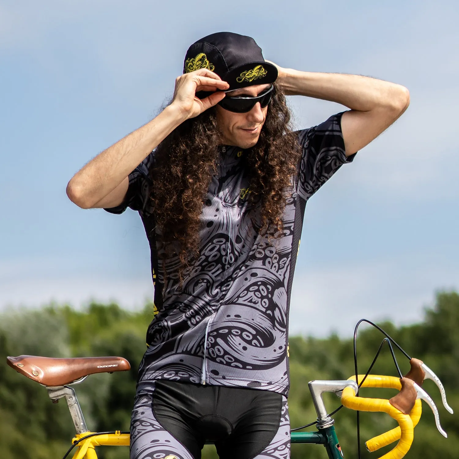 Men's The Black Octopus Short Sleeve Cycling Jersey